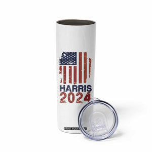 Harris 2024 Skinny Tumbler Kamala Madam President Fans Of Harris Gift Retro American USA Flag TB10 Print Your Wear