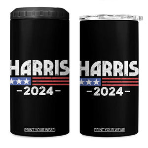 Kamala 2024 4 in 1 Can Cooler Tumbler Fans Of Harris US American Flag Madam President TB10 One Size: 16 oz Black Print Your Wear