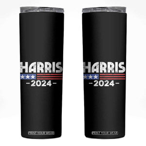 Kamala 2024 Skinny Tumbler Fans Of Harris US American Flag Madam President TB10 Black Print Your Wear