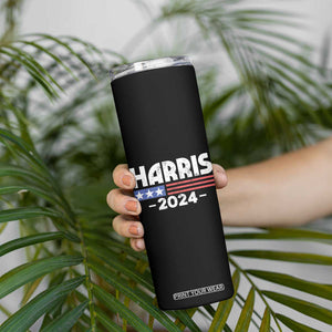 Kamala 2024 Skinny Tumbler Fans Of Harris US American Flag Madam President TB10 Print Your Wear