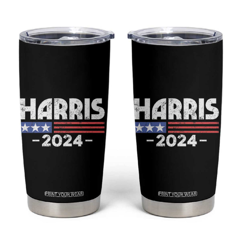 Kamala 2024 Tumbler Cup Fans Of Harris US American Flag Madam President TB10 Black Print Your Wear