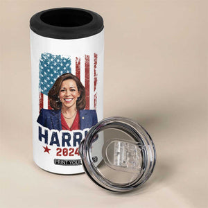 Kamala Madam President 4 in 1 Can Cooler Tumbler Harris 2024 American Flag TB10 Print Your Wear