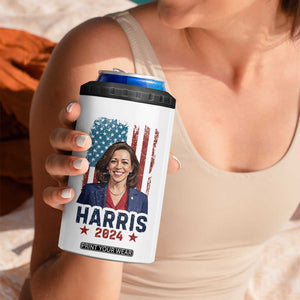 Kamala Madam President 4 in 1 Can Cooler Tumbler Harris 2024 American Flag TB10 Print Your Wear