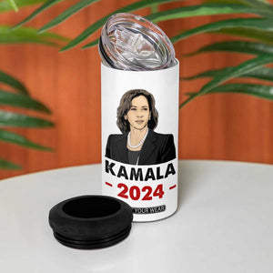 Kamala 2024 4 in 1 Can Cooler Tumbler 47th President USA America 2024 Election Flag TB10 Print Your Wear