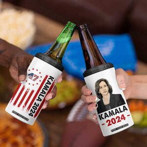 Kamala 2024 4 in 1 Can Cooler Tumbler 47th President USA America 2024 Election Flag TB10 Print Your Wear