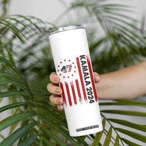 Kamala 2024 Skinny Tumbler 47th President USA America 2024 Election Flag TB10 Print Your Wear