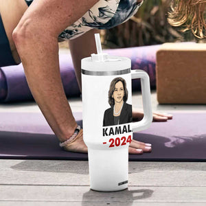 Kamala 2024 Tumbler With Handle 47th President USA America 2024 Election Flag TB10 Print Your Wear