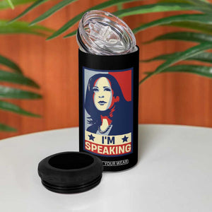 Kamala Madam President 4 in 1 Can Cooler Tumbler I'm Speaking Nasty Quote Biden 2020 TB10 Print Your Wear