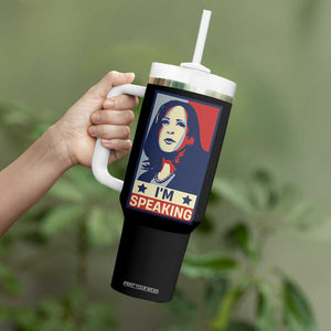 Kamala Madam President Tumbler With Handle I'm Speaking Nasty Quote Biden 2020 TB10 Print Your Wear