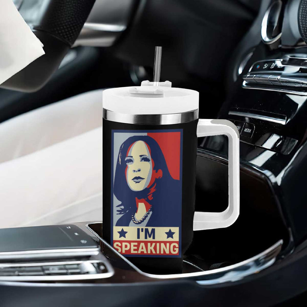 Kamala Madam President Tumbler With Handle I'm Speaking Nasty Quote Biden 2020 TB10 Print Your Wear