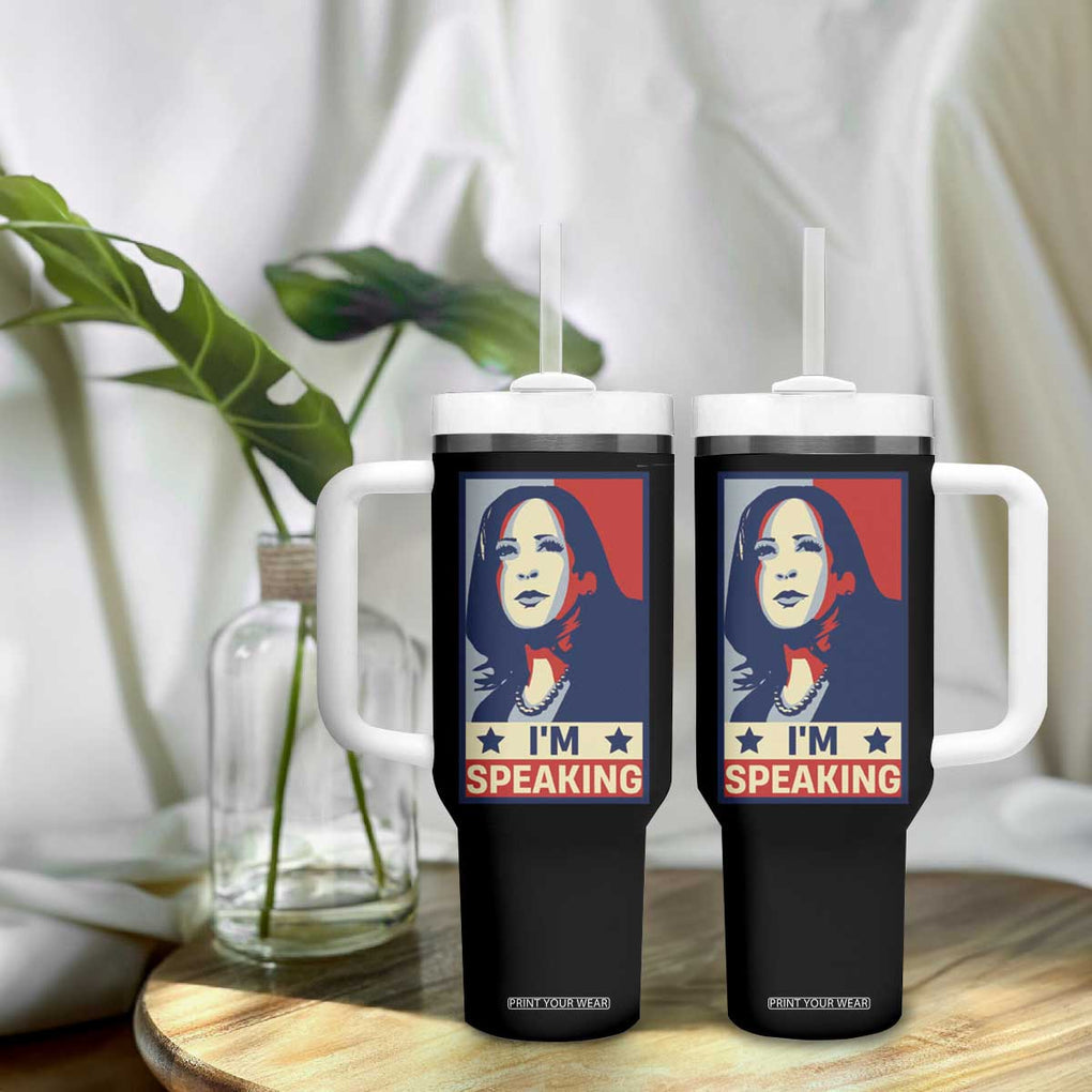 Kamala Madam President Tumbler With Handle I'm Speaking Nasty Quote Biden 2020 TB10 Print Your Wear