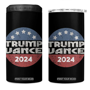 Trump Vance 2024 4 in 1 Can Cooler Tumbler Retro 45 47 American Election Republican TB10 One Size: 16 oz Black Print Your Wear