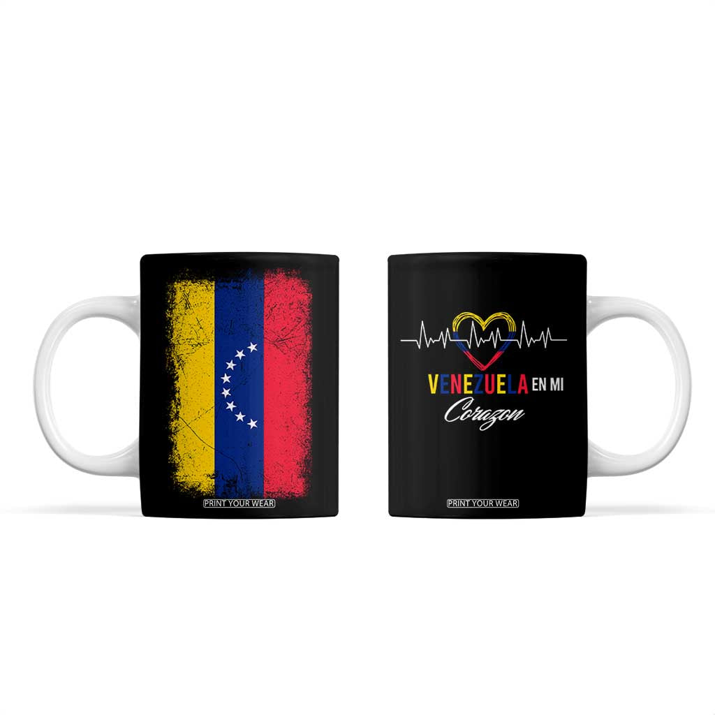 Venezuelan Pride Coffee Mug Venezuela Flag Heritage Venezuela En Mi Corazon TB10 Black Print Your Wear