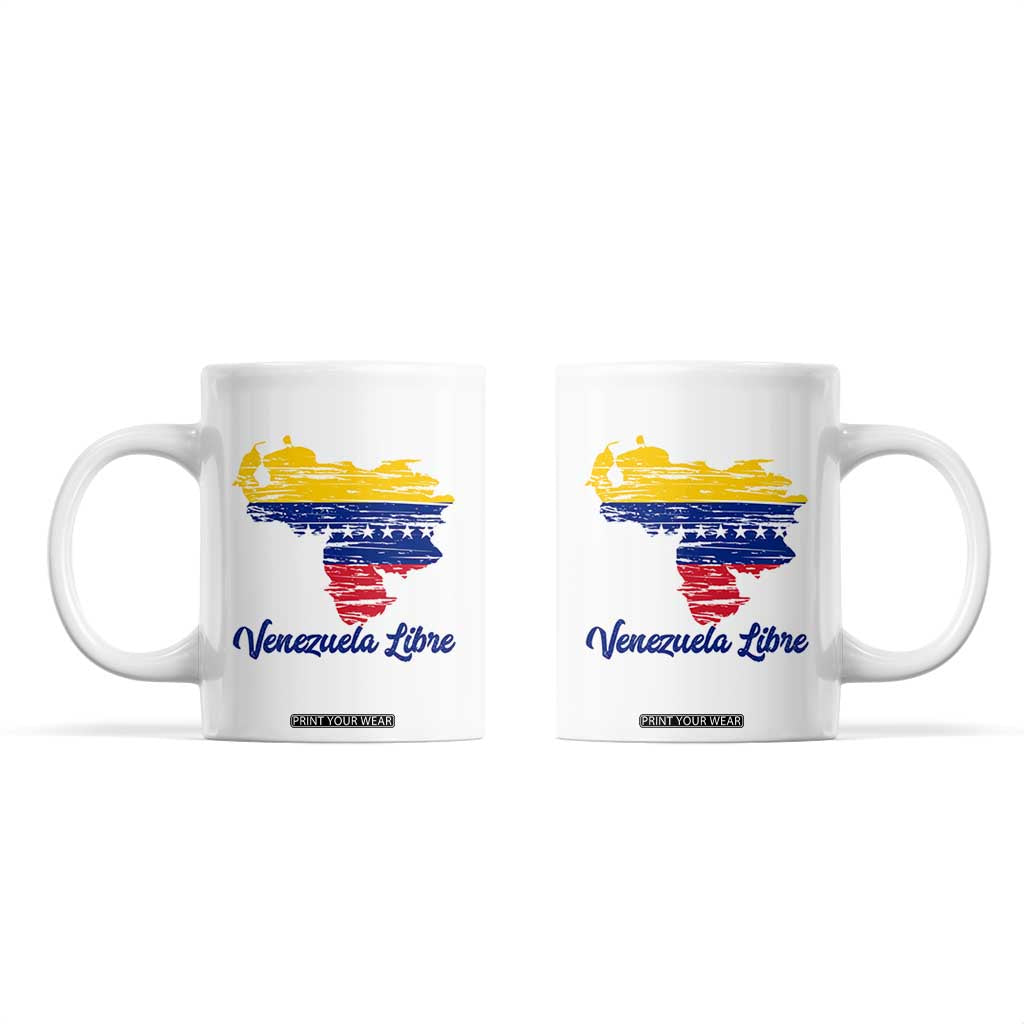Venezuela Libre Coffee Mug Venezuelan Flag TB10 Black Print Your Wear