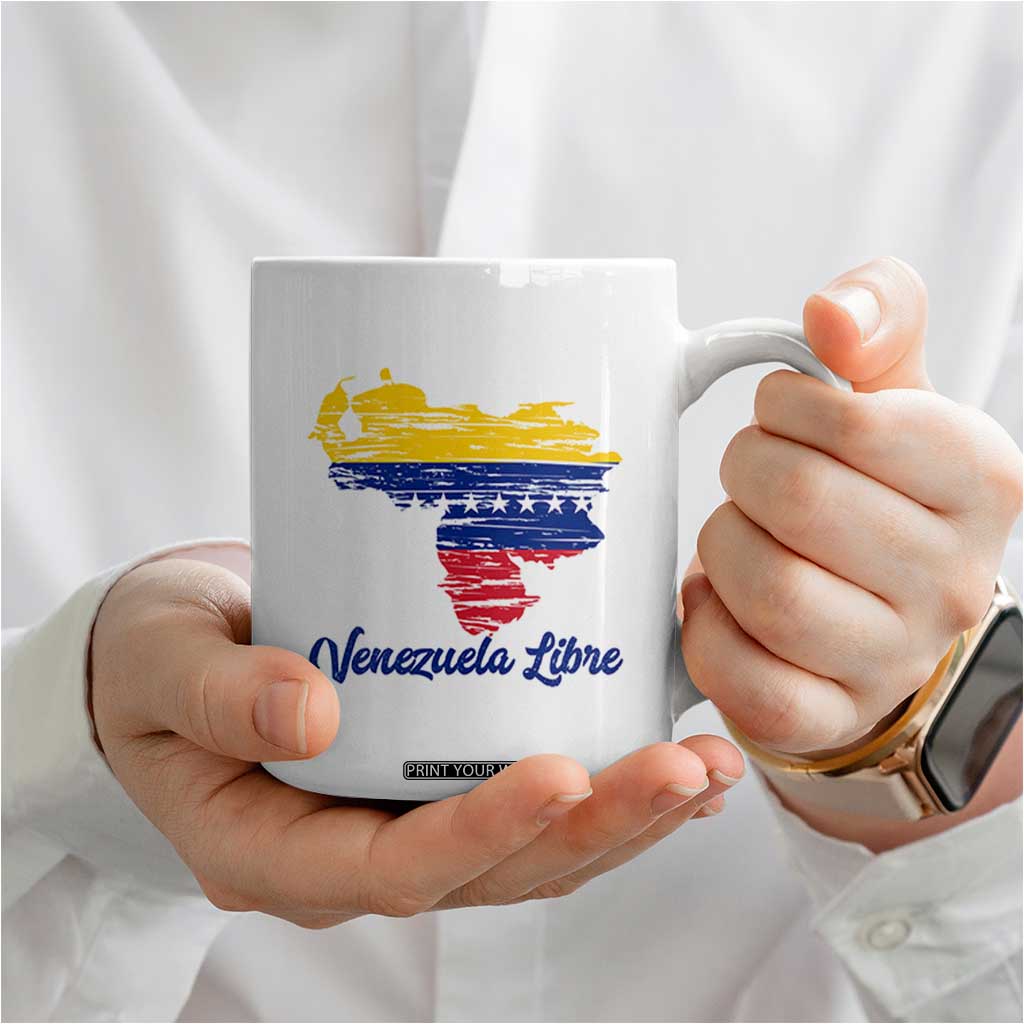 Venezuela Libre Coffee Mug Venezuelan Flag TB10 Print Your Wear
