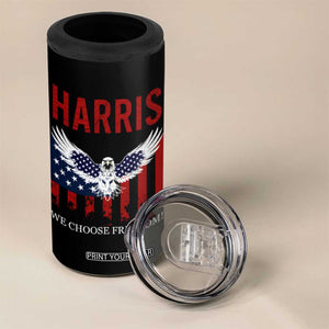 Harris 2024 Election 4 in 1 Can Cooler Tumbler We Choose Freedom Madam President US Flag Eagle TB10 Print Your Wear