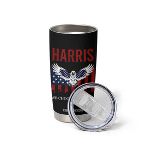 Harris 2024 Election Tumbler Cup We Choose Freedom Madam President US Flag Eagle TB10 Print Your Wear