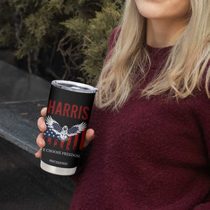 Harris 2024 Election Tumbler Cup We Choose Freedom Madam President US Flag Eagle TB10 Print Your Wear