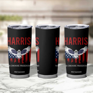 Harris 2024 Election Tumbler Cup We Choose Freedom Madam President US Flag Eagle TB10 Print Your Wear