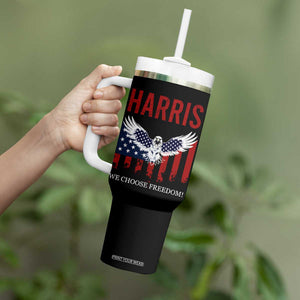 Harris 2024 Election Tumbler With Handle We Choose Freedom Madam President US Flag Eagle TB10 Print Your Wear