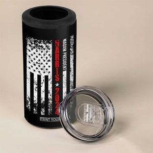 Harris 2024 Election 4 in 1 Can Cooler Tumbler It's About Madam Time President Feminist Womens American Flag TB10 Print Your Wear