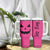 Personalized Halloween Pumpkin Face Tumbler With Handle Custom Name Travel Coffee Cup Pink TB10 Print Your Wear