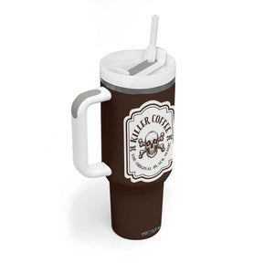 Skull Coffee Lovers Gift Tumbler With Handle Halloween Skeleton Killer TB10 Print Your Wear