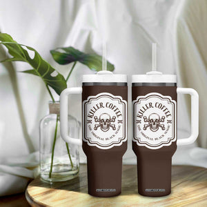 Skull Coffee Lovers Gift Tumbler With Handle Halloween Skeleton Killer TB10 Print Your Wear