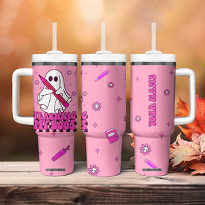 Personalized Halloween Teacher Gift Tumbler With Handle Custom Name Funny Ghost Teaching My Boos TB10 Print Your Wear