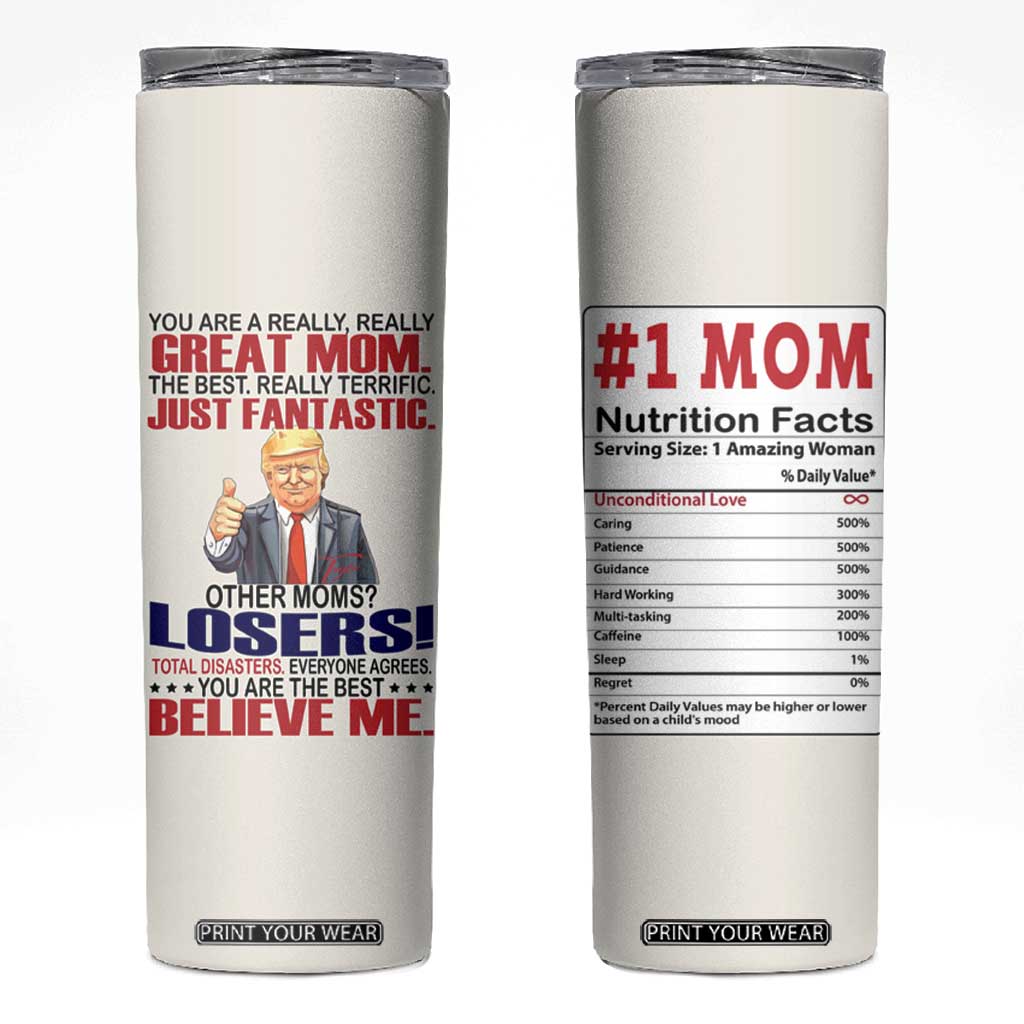 Mom Gifts Skinny Tumbler Christmas Mother Birthday Gift from Daughter Son TB10 White Print Your Wear