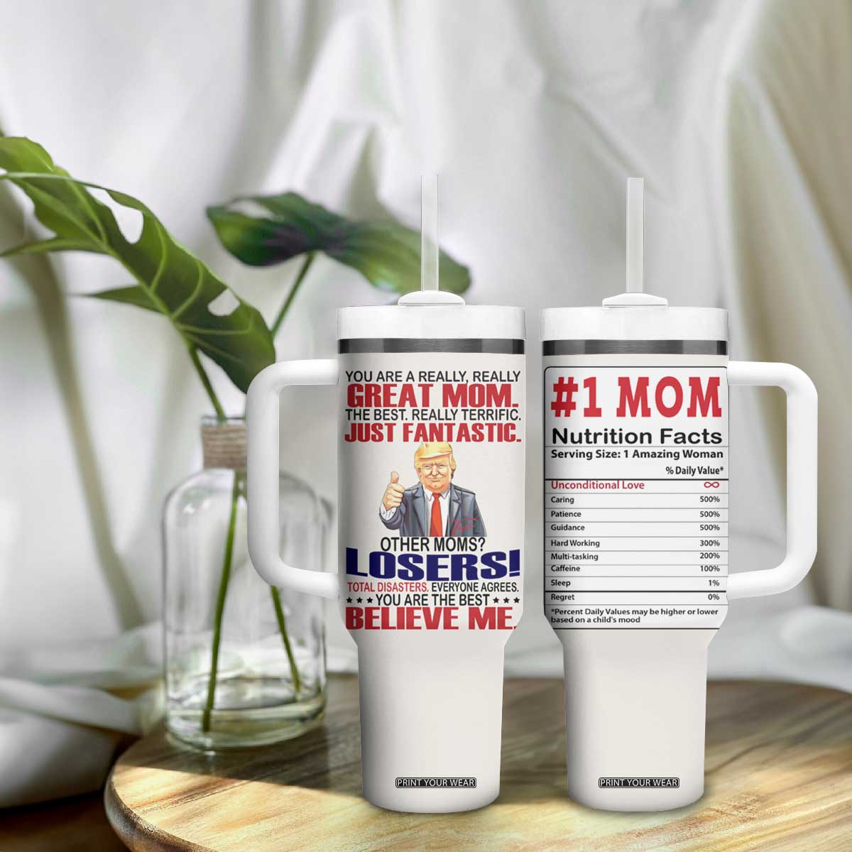 Mom Gifts Tumbler With Handle Christmas Mother Birthday Gift from Daughter Son TB10 Print Your Wear