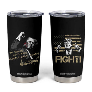 Personalized Trump 2024 Tumbler Cup Custom Name Funny 45 47 President TB10 Black Print Your Wear