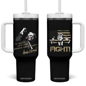 Personalized Trump 2024 Tumbler With Handle Custom Name Funny 45 47 President TB10 One Size: 40 oz Black Print Your Wear