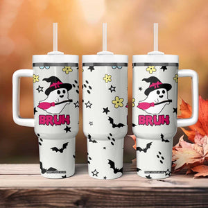 Little Ghost Ice Coffee Tumbler With Handle Halloween Boo Spooky Ghost Travel Cup TB10 Print Your Wear