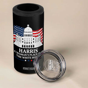 Kamala Harris 2024 A Woman's Place is in The White House 4 in 1 Can Cooler Tumbler President Feminist American Flag TB10 Print Your Wear