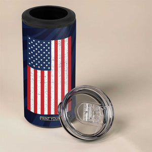 Kamala Harris 2024 4 in 1 Can Cooler Tumbler A Woman's Place is in The White House President Feminist American Flag TB10 Print Your Wear