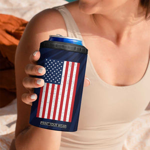 Kamala Harris 2024 4 in 1 Can Cooler Tumbler A Woman's Place is in The White House President Feminist American Flag TB10 Print Your Wear