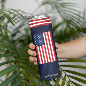 Kamala Harris 2024 Skinny Tumbler A Woman's Place is in The White House President Feminist American Flag TB10 Print Your Wear