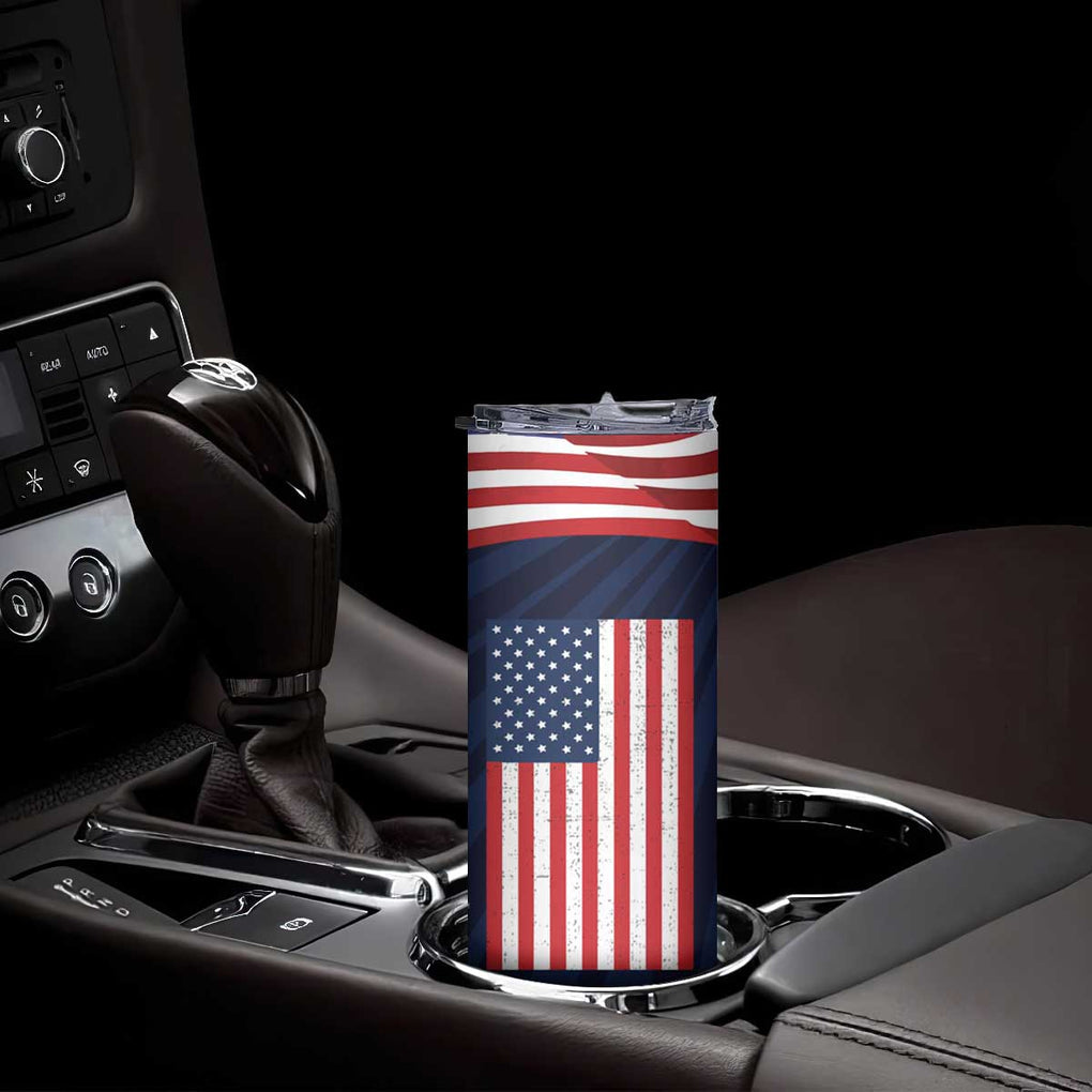 Kamala Harris 2024 Skinny Tumbler A Woman's Place is in The White House President Feminist American Flag TB10 Print Your Wear