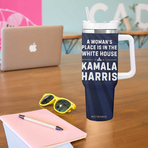 Kamala Harris 2024 Tumbler With Handle A Woman's Place is in The White House President Feminist American Flag TB10 Print Your Wear