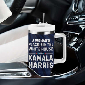 Kamala Harris 2024 Tumbler With Handle A Woman's Place is in The White House President Feminist American Flag TB10 Print Your Wear