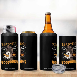 Halloween Book Lovers 4 in 1 Can Cooler Tumbler Groovy Read More Books Ghost Book Spooky Season Reading Gifts for Women, Readers, Bookworm TB10 Print Your Wear