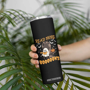 Halloween Book Lovers Skinny Tumbler Groovy Read More Books Ghost Book Spooky Season Reading Gifts for Women, Readers, Bookworm TB10 Print Your Wear