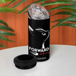 Kamala Harris Forward 4 in 1 Can Cooler Tumbler Cats For Kamala First Female President American Flag 2024 Election TB10 Print Your Wear