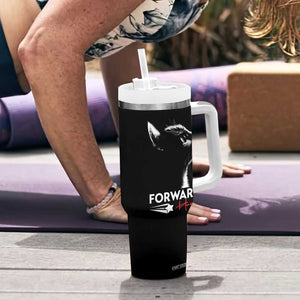 Kamala Harris Forward Tumbler With Handle Cats For Kamala First Female President American Flag 2024 Election TB10 Print Your Wear