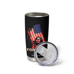 Kamala Harris Forward Tumbler Cup Madam President Feminist American Flag 2024 Election TB10 Print Your Wear