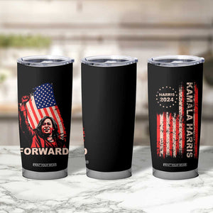 Kamala Harris Forward Tumbler Cup Madam President Feminist American Flag 2024 Election TB10 Print Your Wear