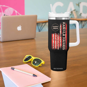 Kamala Harris Forward Tumbler With Handle Madam President Feminist American Flag 2024 Election TB10 Print Your Wear