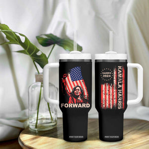 Kamala Harris Forward Tumbler With Handle Madam President Feminist American Flag 2024 Election TB10 Print Your Wear