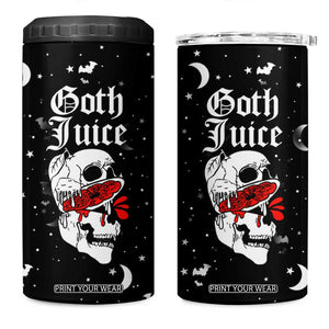 Goth Juice 4 in 1 Can Cooler Tumbler Halloween Skull Lovers Spooky Gifts for Women TB10 One Size: 16 oz Black Print Your Wear